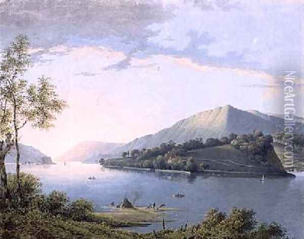 Landscape along the Rhine Oil Painting - Joseph Augustus Knip