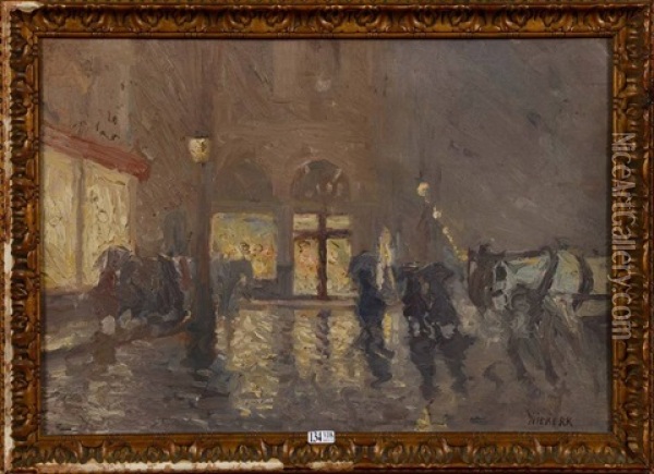 Effet De Soir A Paris Oil Painting - Maurits Niekerk