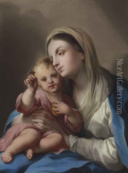 The Madonna And Child Oil Painting - Ignaz Stern