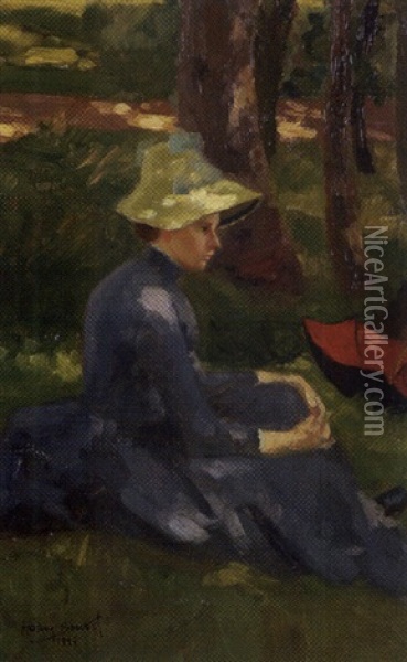 Portrait De Madame Bouvet Oil Painting - Henry Bouvet