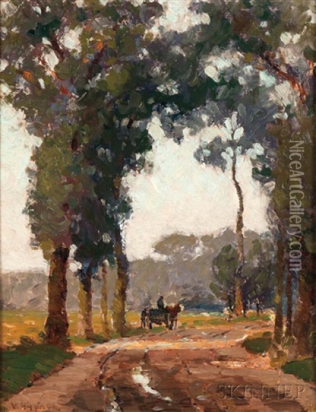 On The Way Home Oil Painting - Victor William Higgins