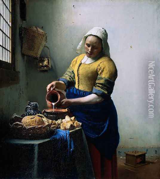 The Kitchen Maid Oil Painting - Jan Vermeer Van Delft