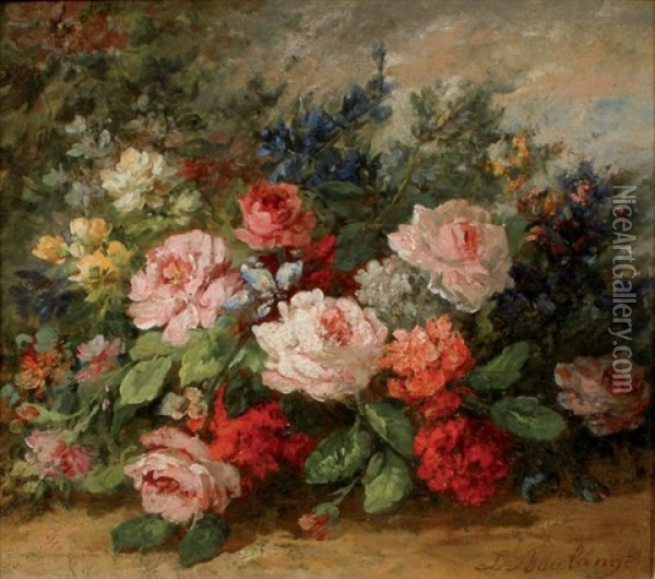 Jete De Fleurs Oil Painting - Louis Jean Baptiste Boulange