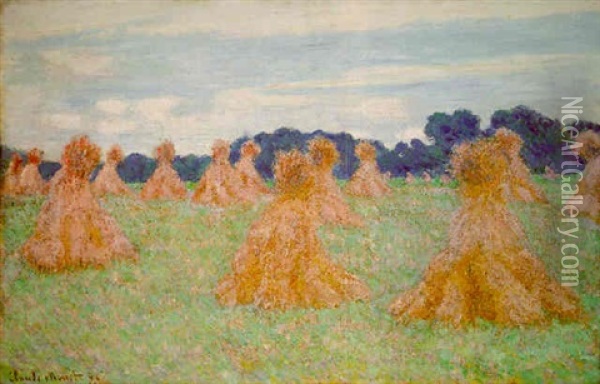 Les Demoiselles De Giverny Oil Painting - Claude Monet