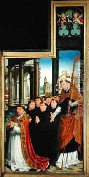 Polyptych of the Glorification of the Holy Trinity 2 Oil Painting - Jean Bellegambe the Elder