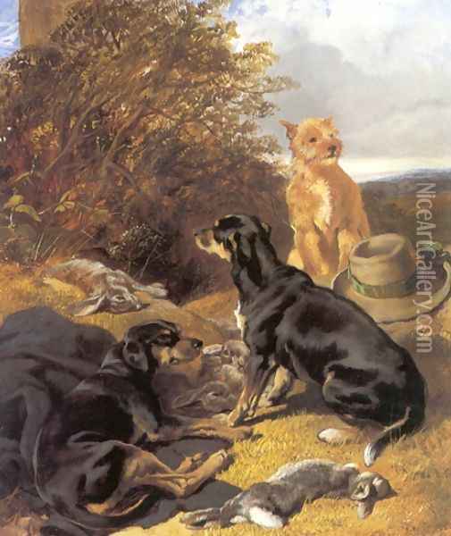 The Days Bag 1850 Oil Painting - John Frederick Herring Snr