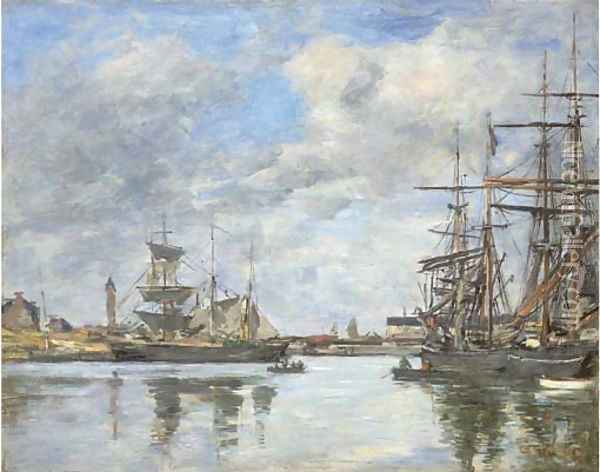 Trouville, le port 3 Oil Painting - Eugene Boudin