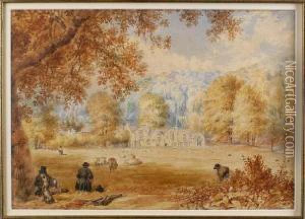 Bradley Manor, Newton Abbot Oil Painting - John William Salter