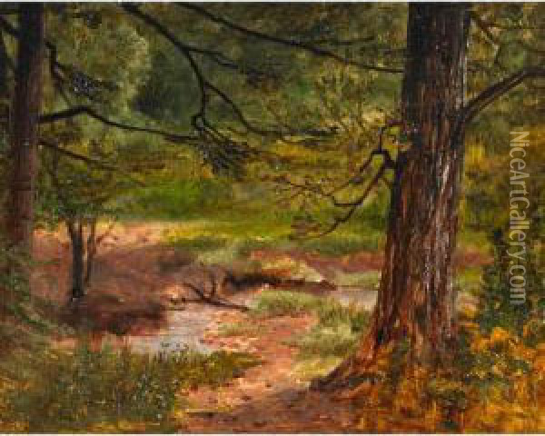 Rosedale Creek Oil Painting - Thomas Mower Martin