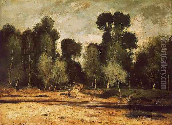 Poplars 1876 Oil Painting - Laszlo Paal