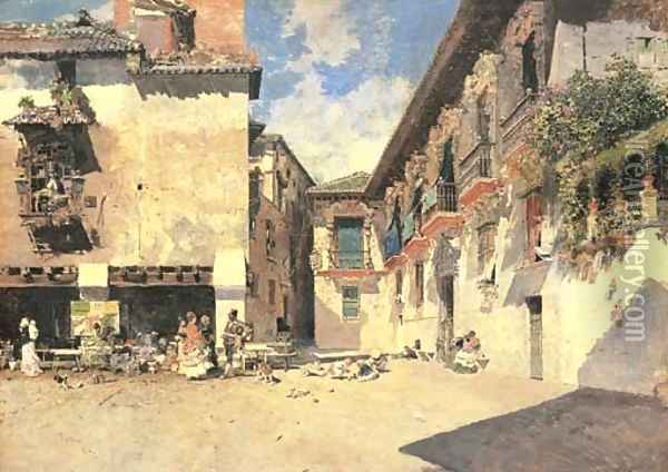 The Council House, Granada Oil Painting - Mariano Jose Maria Bernardo Fortuny y Carbo