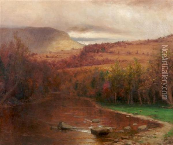 A River Among Hills Oil Painting - Jervis McEntee