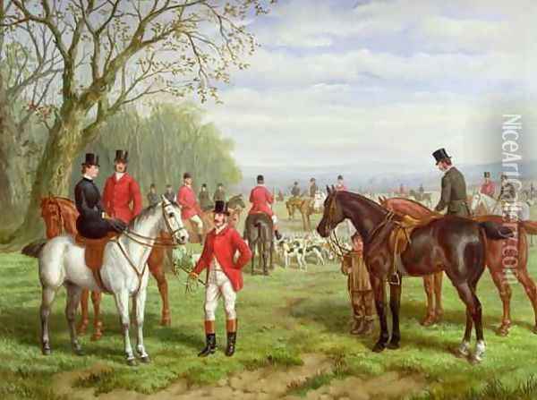 The Meet 2 Oil Painting - Edward Benjamin Herberte