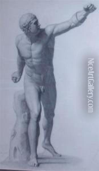 Greek Figure Of Ares Oil Painting - Rederick Richard Pickersgill