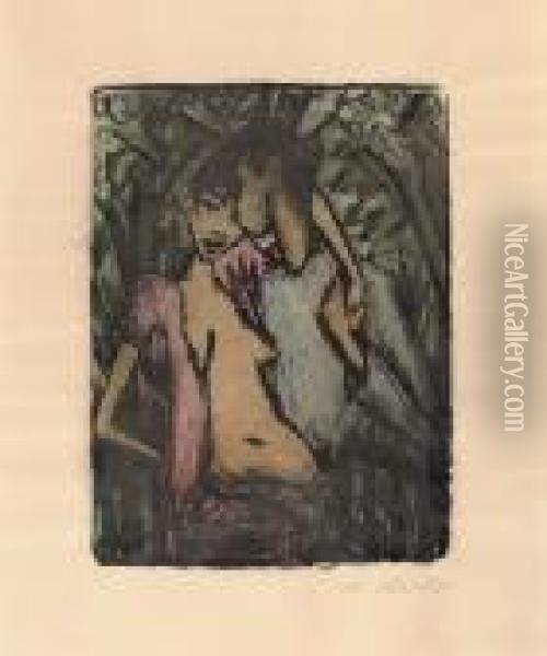 Zigeuner-liebespaar Ii Oil Painting - Otto Mueller
