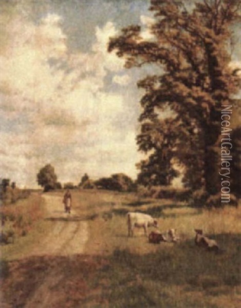 Near Arundel, Sussex Oil Painting - Walter James Slater