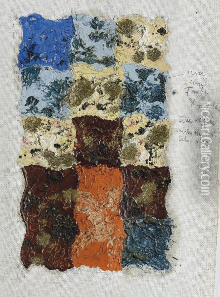 Farbabstraktion Mit 15 Feldern Oil Painting - Augusto Giacometti