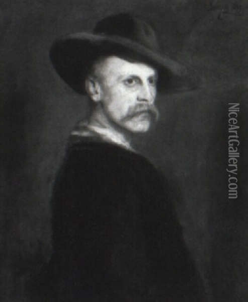 Portrait Of Fridtjof Mansen Oil Painting - Franz Seraph von Lenbach