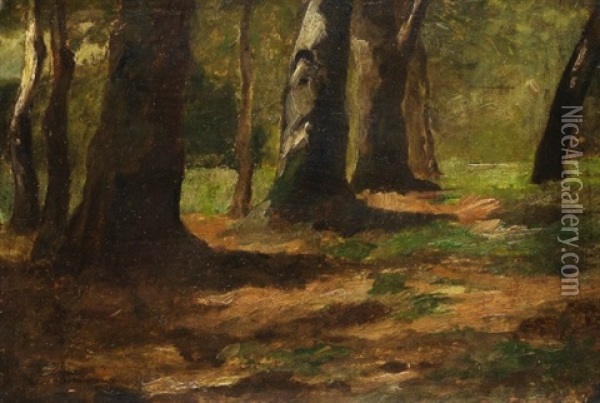 Waldszene Oil Painting - Thomas Herbst