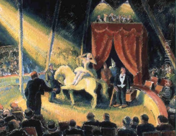 Le Cirque Oil Painting - Pierre De Belay