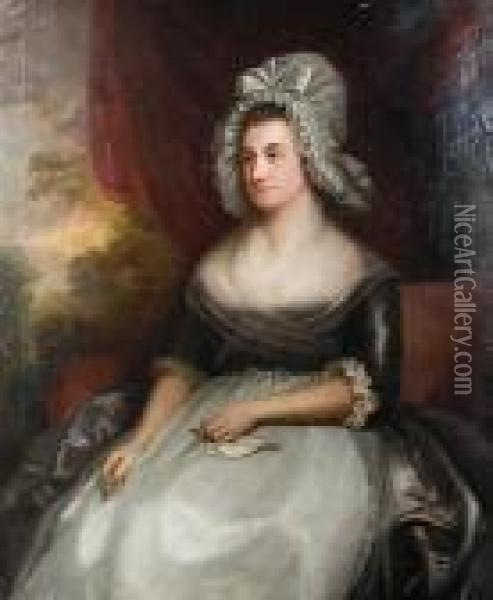 Portrait Of A Lady Oil Painting - John Hoppner
