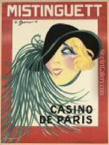 Mistinguett, Casino De Paris Oil Painting - Charles, Carl Gesmar