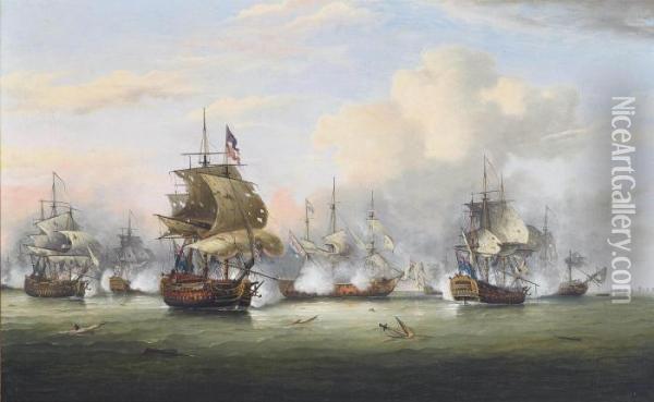 The Battle Of The Dogger Bank Oil Painting - Thomas Luny
