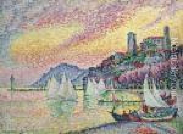 Vieux Port De Cannes Oil Painting - Paul Signac