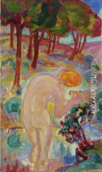 Nudo Oil Painting - (Enrico) Ludolf Verworner