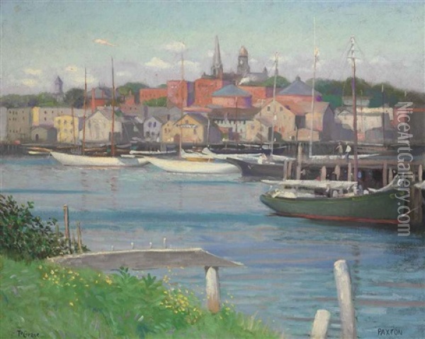 Gloucester Harbor Oil Painting - William McGregor Paxton