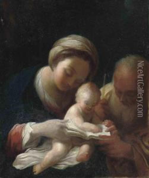 The Holy Family Oil Painting - Bartolomeo Schedoni