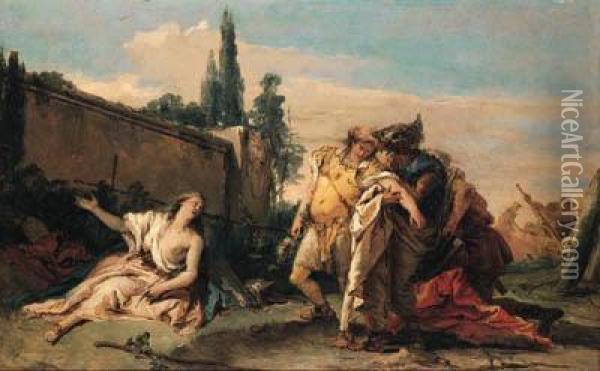 Rinaldo Abandoning Armida Oil Painting - Giovanni Battista Tiepolo