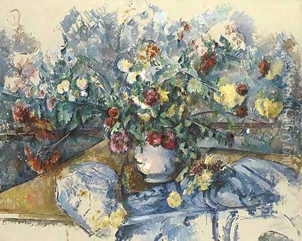 Grand bouquet de fleurs Oil Painting - Paul Cezanne