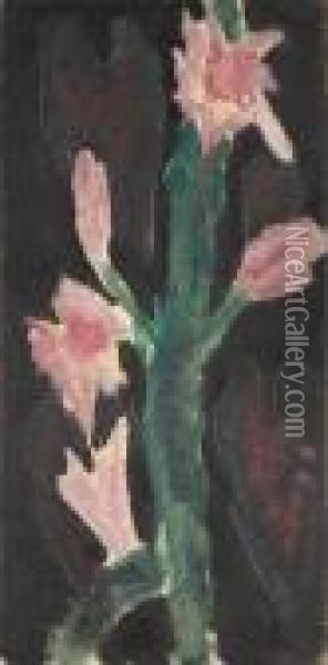 Pink Flowers Oil Painting - Marsden Hartley