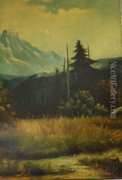 Mountain Scene Oil Painting - Ben Foster