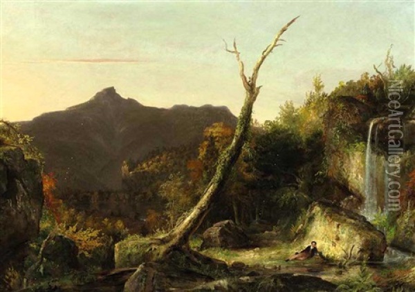 Autumn Landscape (view Of Mount Chocorua) Oil Painting - Thomas Cole