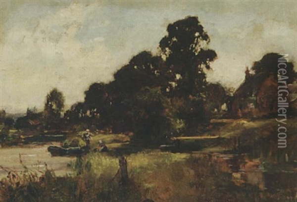 Near The Pond Oil Painting - Henry John Yeend King