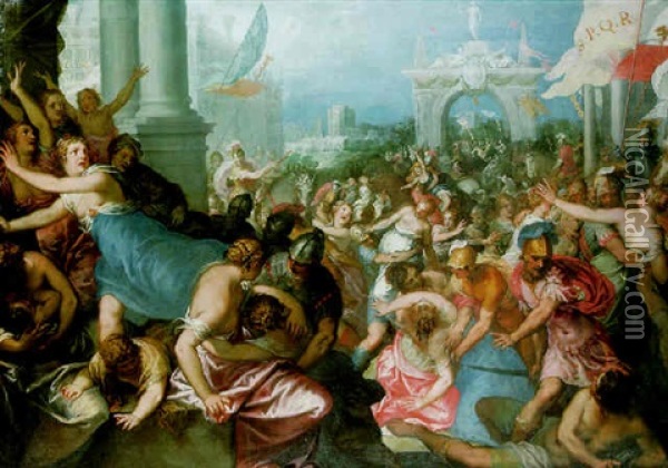 The Rape Of The Sabines Oil Painting - Hans Rottenhammer the Elder