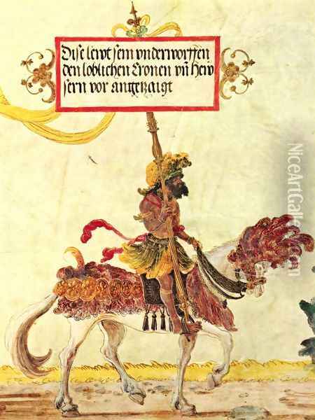 Emperor Maximilian triumph, The Kalikutischen people Oil Painting - Albrecht Altdorfer