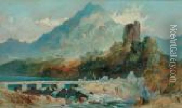 Cascatelle Au Pied D'une Montagne Oil Painting - Jan David Col