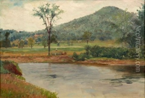 Milton, Blue Hills Oil Painting - John Joseph Enneking