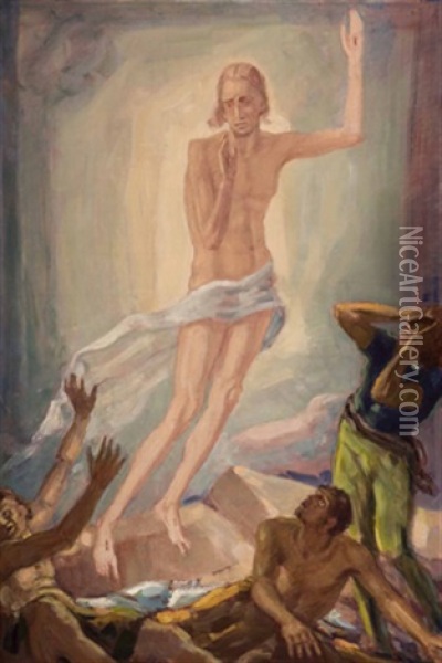 Auferstehung Christi Oil Painting - Emil Thoma