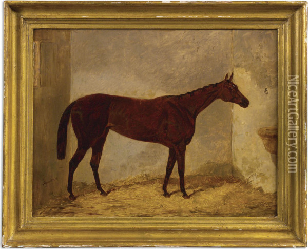 Jouvence, Winner Of The French Derby, The Oaks And The Goodwood Cup Oil Painting - Harry Hall