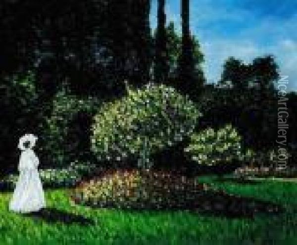 Jeanne-marguerite Lecadre Oil Painting - Claude Oscar Monet