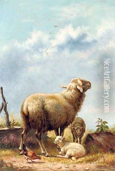 In the pasture Oil Painting - Henri De Beul