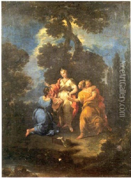 Moise Sauve Des Eaux Oil Painting -  Parmigianino (Michele da Parma)