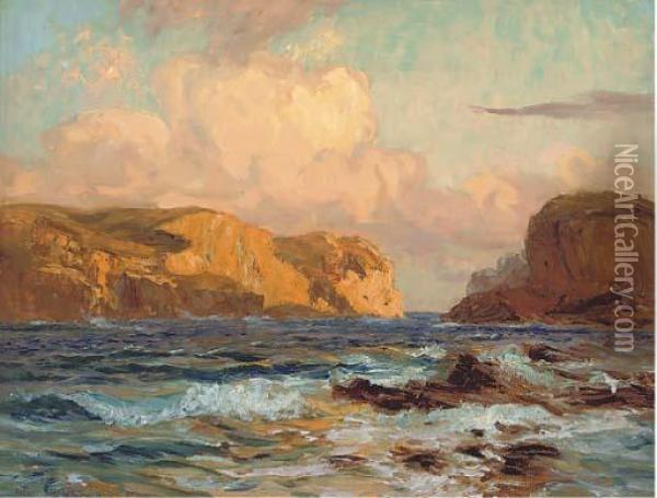 Passing The Straits Oil Painting - Arthur John Black