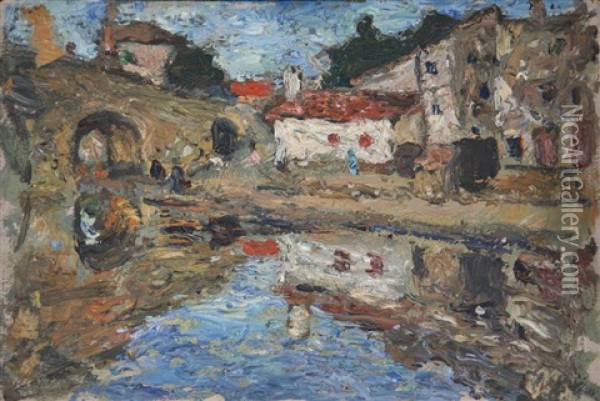 Village Calaisien Oil Painting - Augustus Koopman