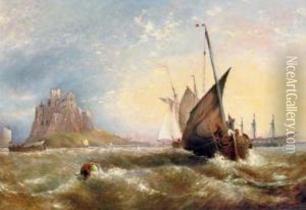 Shipping Near Le Mont-saint-michel, France Oil Painting - William Edward Webb