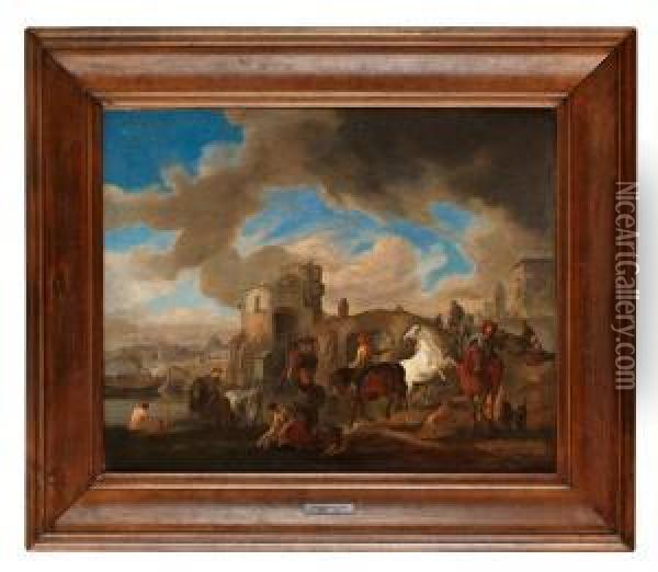 Hans Efterfoljd Oil Painting - Pieter Wouwermans or Wouwerman